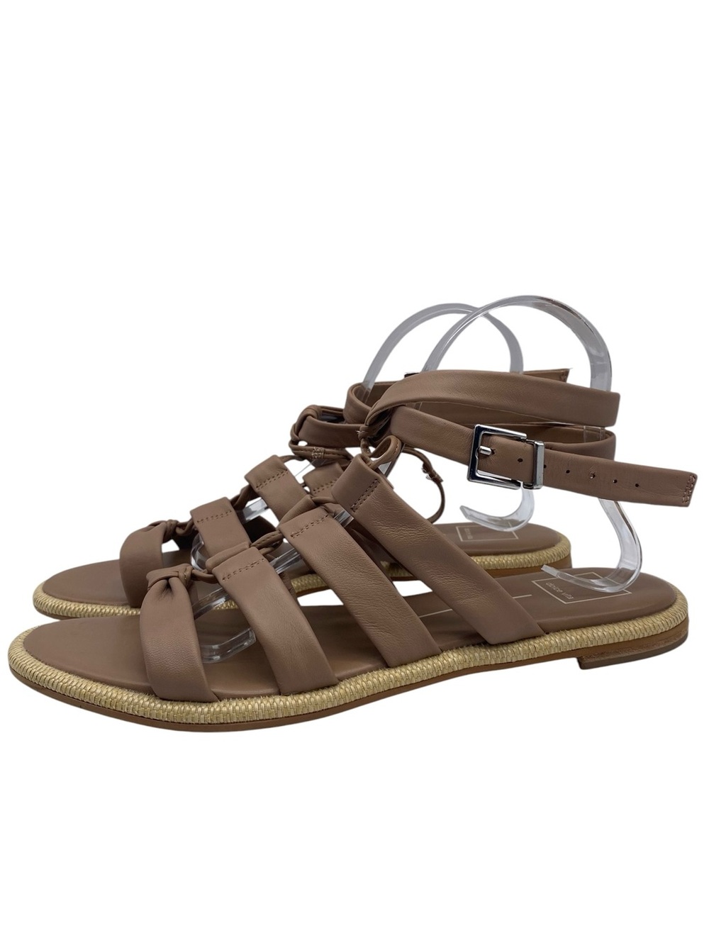 Dolce Vita Adison Sandals Womens 11 Brown Leather Ankle Strap Buckle Flat Casual